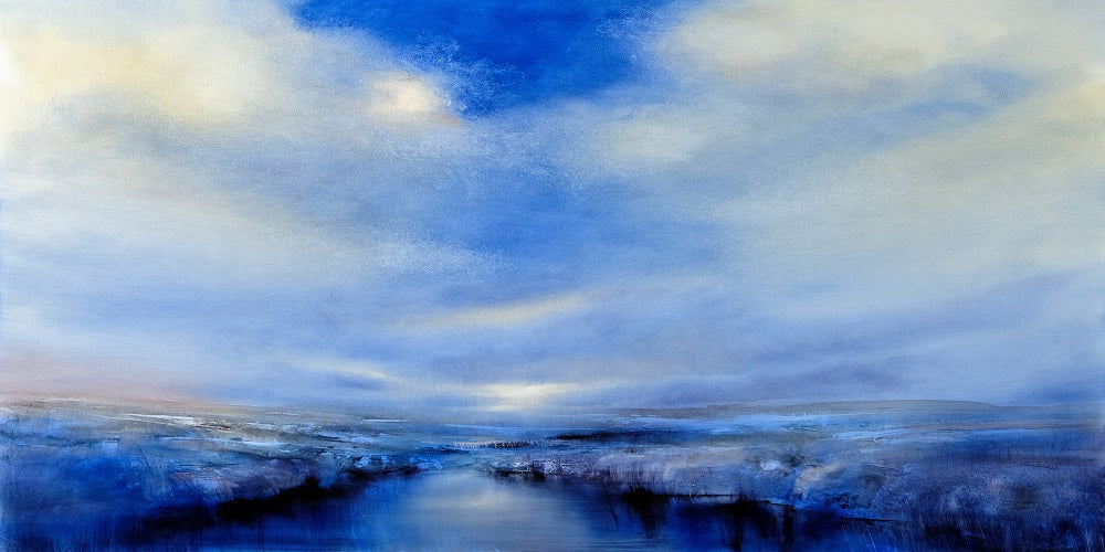 Light Space Blue Wall Mural