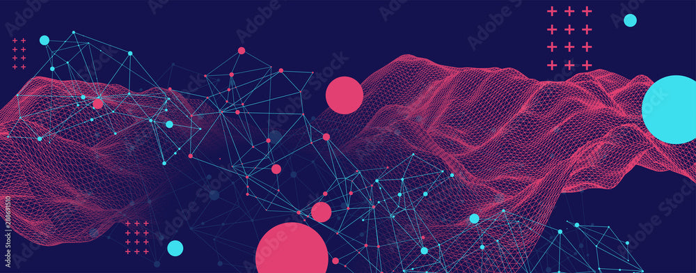 Template for science and technology presentation Wall Mural