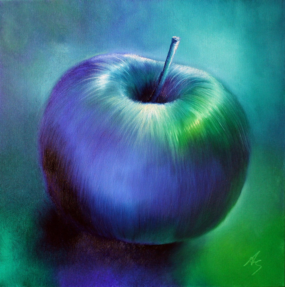 Blue Apple Wall Mural