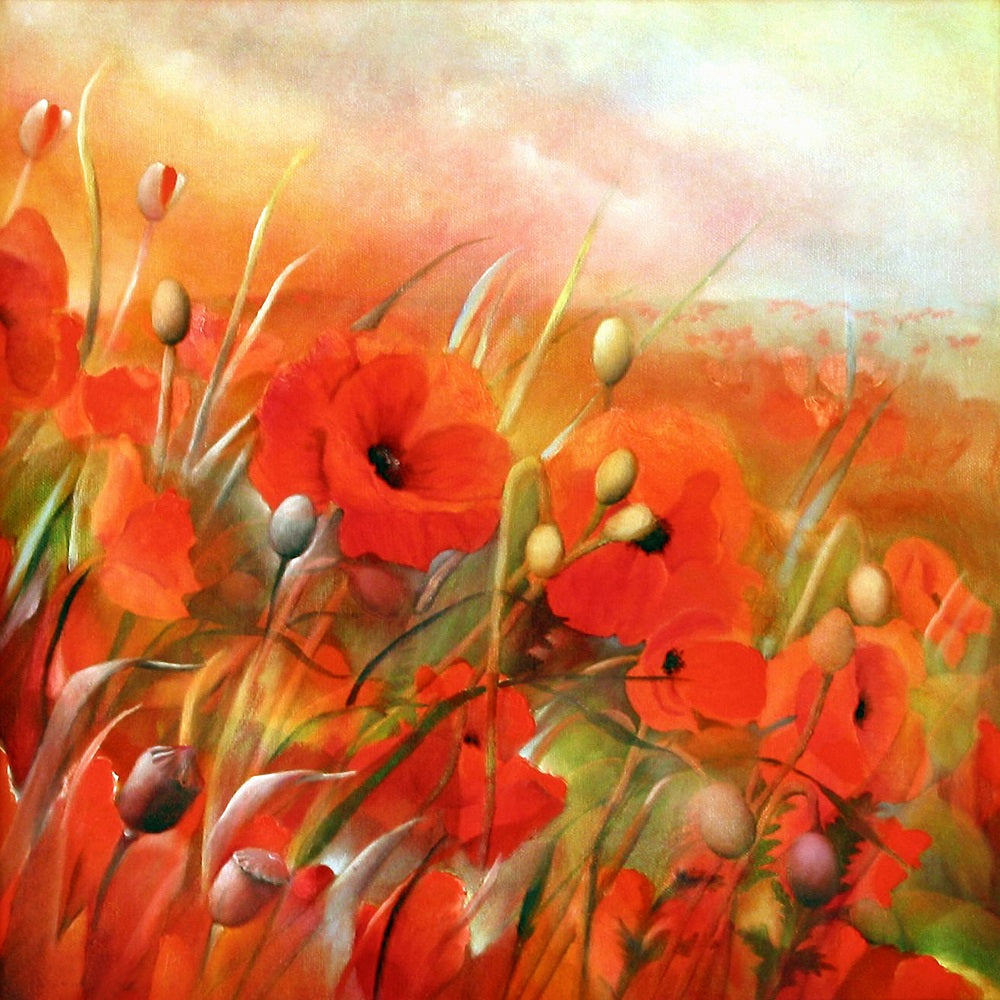 Poppy Meadow Wall Mural