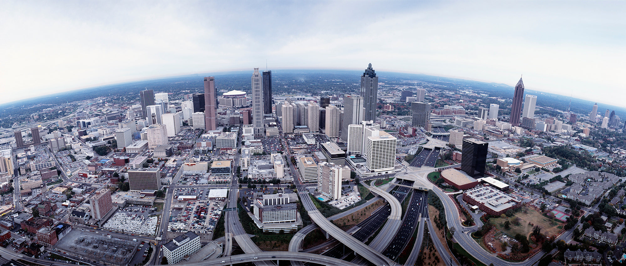 USA, Georgia, Atlanta, Aerial View Of The City Wall Mural
