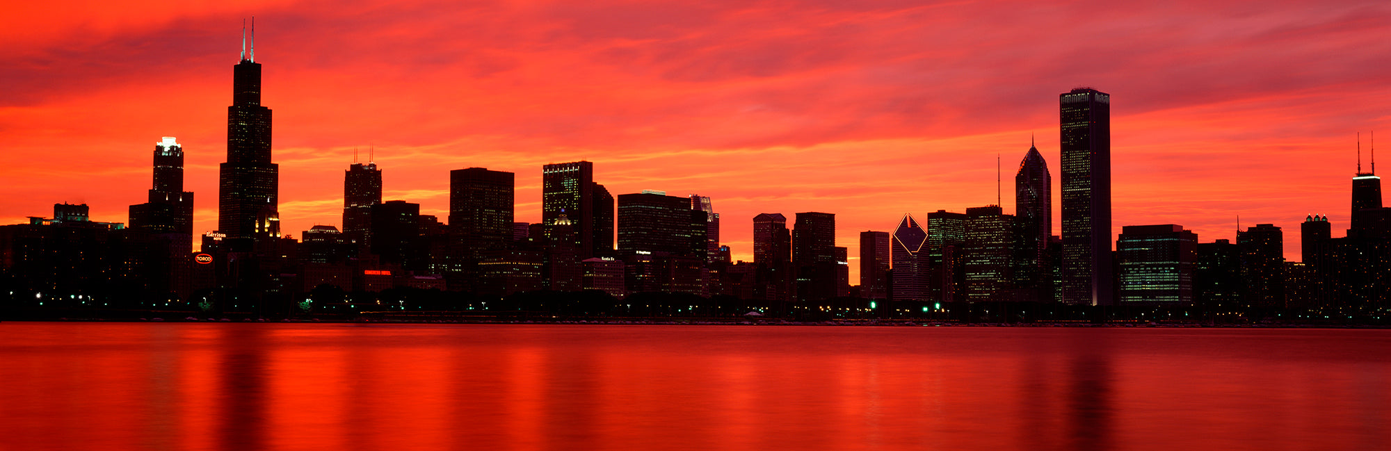 Skyscrapers At The Waterfront, Chicago, Illinois, USA Wall Mural