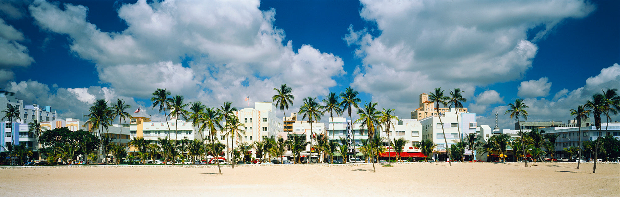 Hotels On The Beach, Art Deco Hotels, Ocean Drive, Miami Beach, Florida, USA Wall Mural