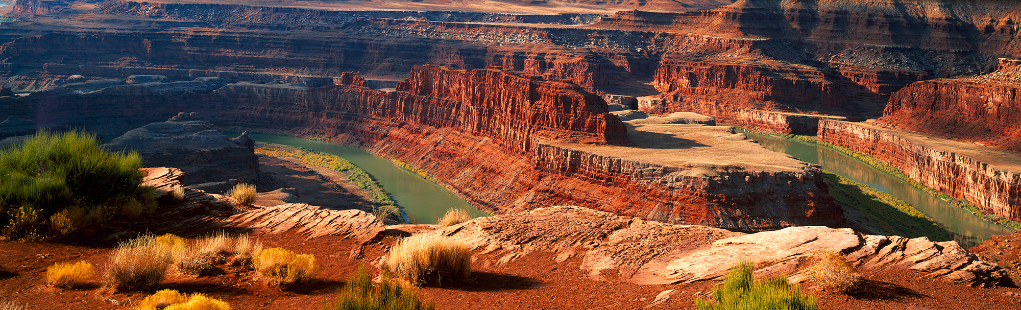 High Angle View Of A River Flowing Through A Canyon, Dead Horse Point State Park, Utah, USA Wall Mural