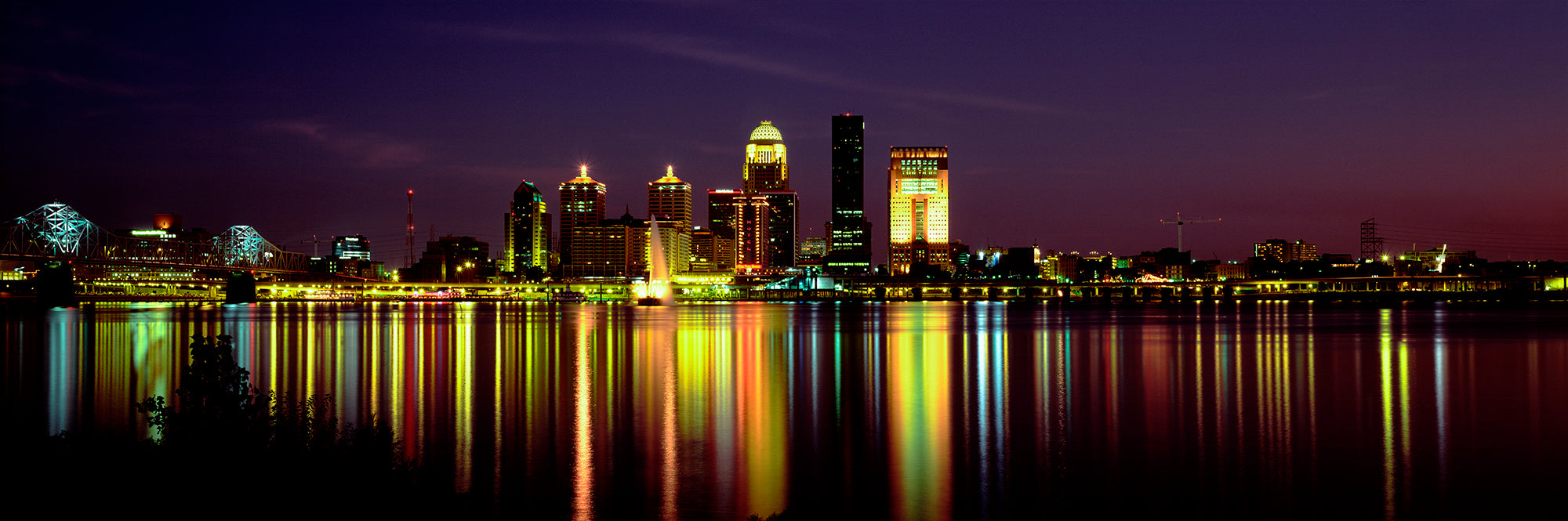 Night Louisville KY Wall Mural
