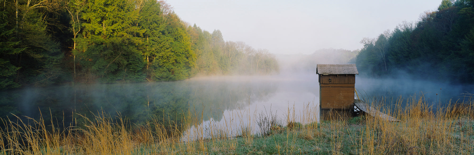 Hut In A Lake, Lake Katherine, Ohio, USA Wall Mural