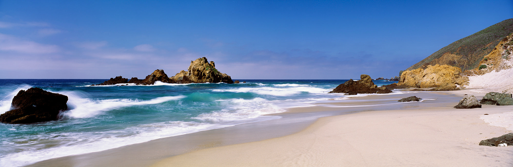 Rock Formations On The Beach, Pfeiffer Beach, Big Sur, California, USA Wall Mural