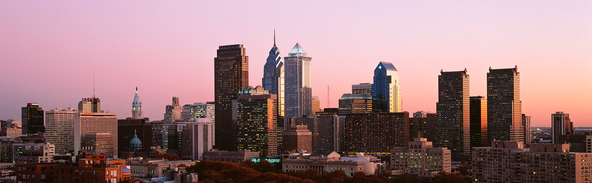 Skyscrapers In A City, Philadelphia, Pennsylvania, USA Wall Mural