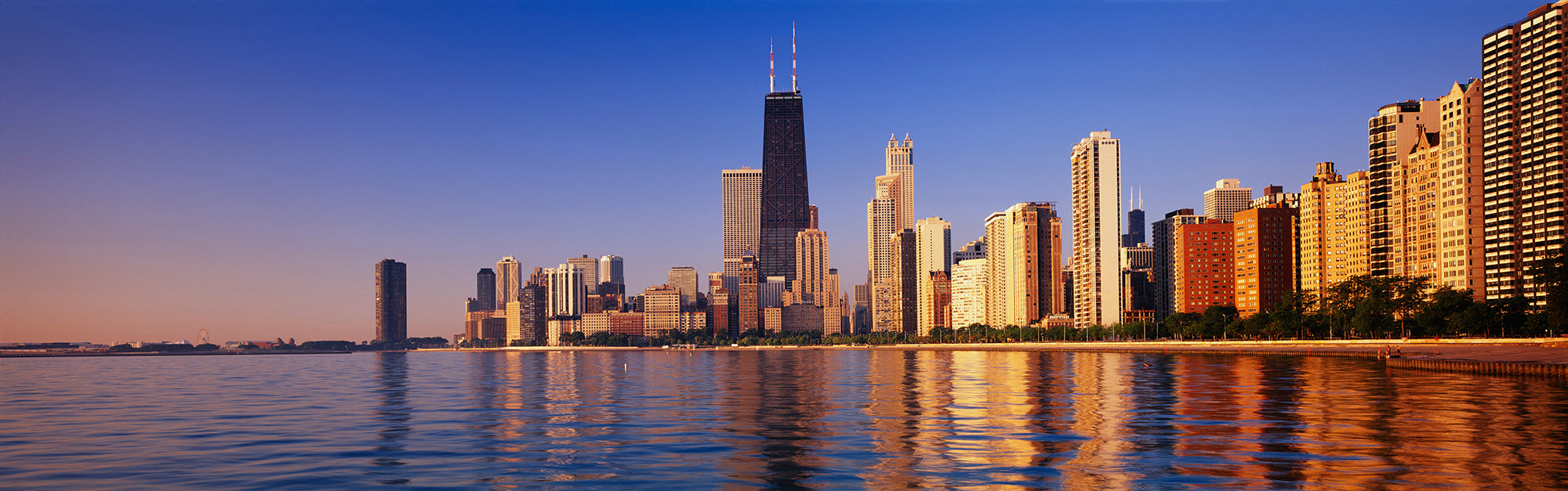 Skyscrapers At The Waterfront, Chicago, Illinois, USA - Wall Mural