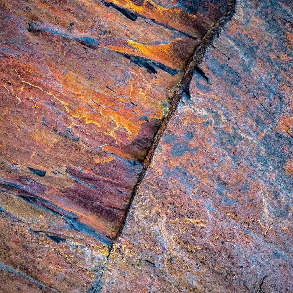 Square Etched in Stone Wall Mural