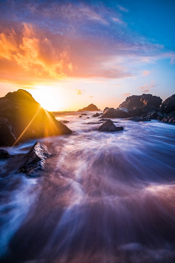 Sunrise Waves Wall Mural