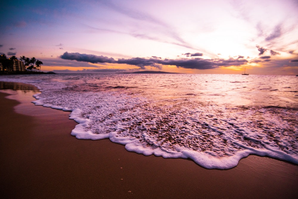 Sunset Waves Wall Mural