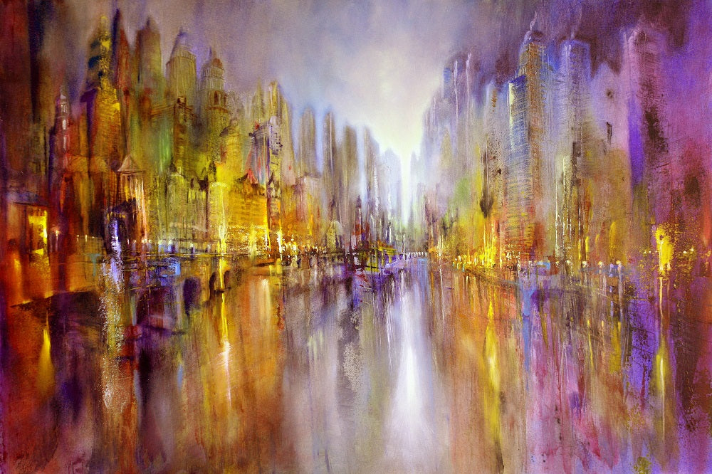 Town On The River Wall Mural