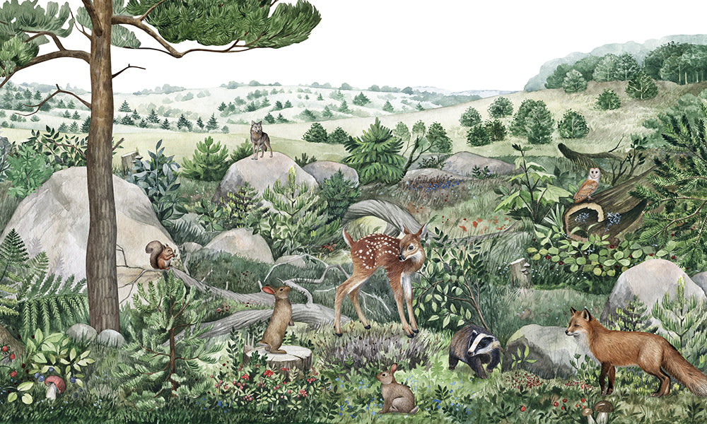 Happy Hills Wall Mural
