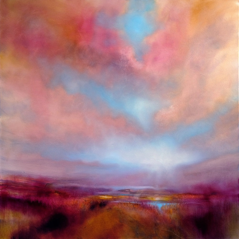 Heathland Golden and Pink Clouds Wall Mural