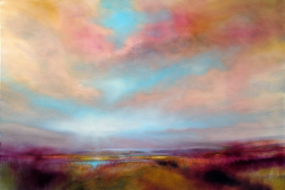 Heathland Pink and Turquoise Wall Mural
