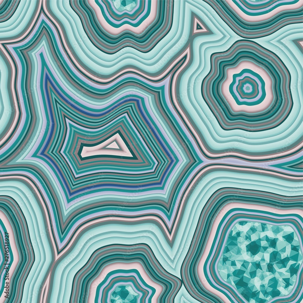 Infinite Agate Geode Seamless Repeat Vector Pattern Wall Mural
