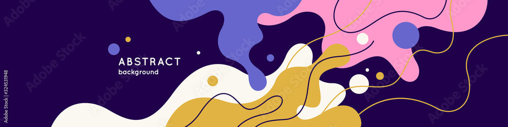 Modern Backgrounds with Abstract Elements and Dynamic Shapes Wall Mural