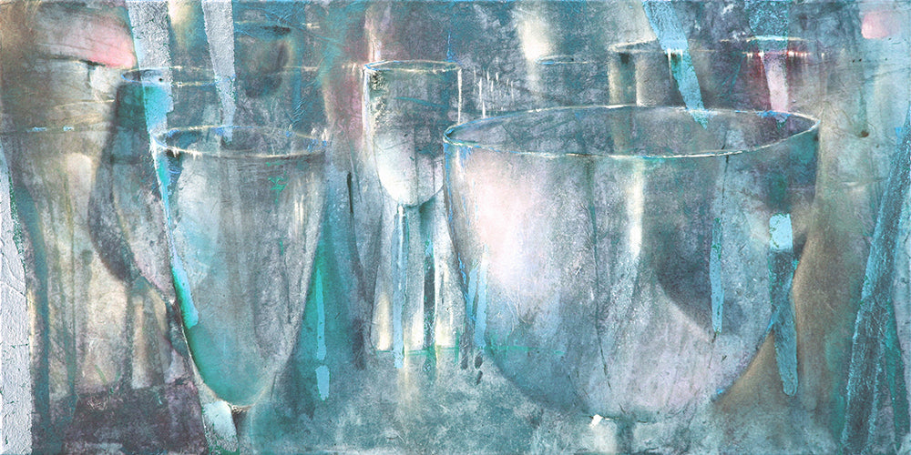 Playing With Light Blue Wall Mural