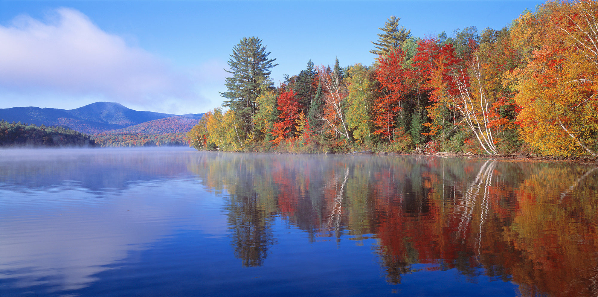 USA, New York, Franklin Falls Pond Wall Mural