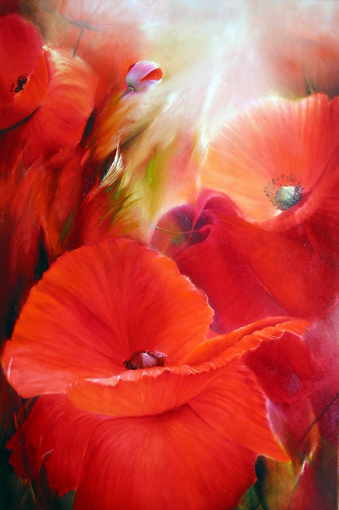 A Summer Day With Red Poppies Wall Mural