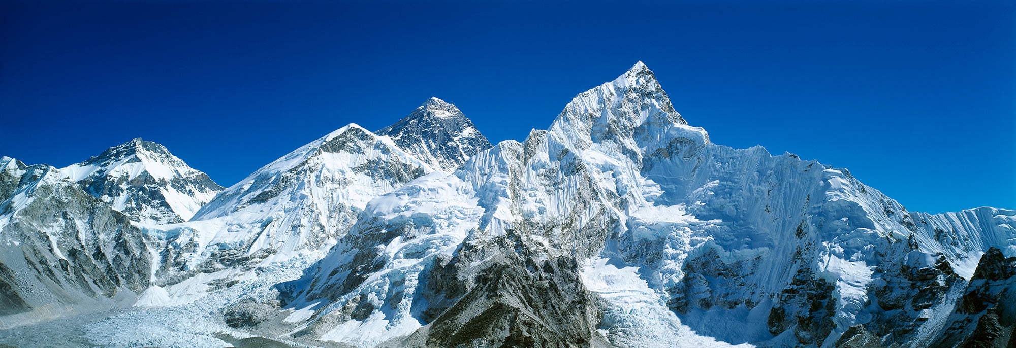 Low Angle View Of Snowcapped Mountains, Himalayas, Khumba Region, Nepal Wall Mural