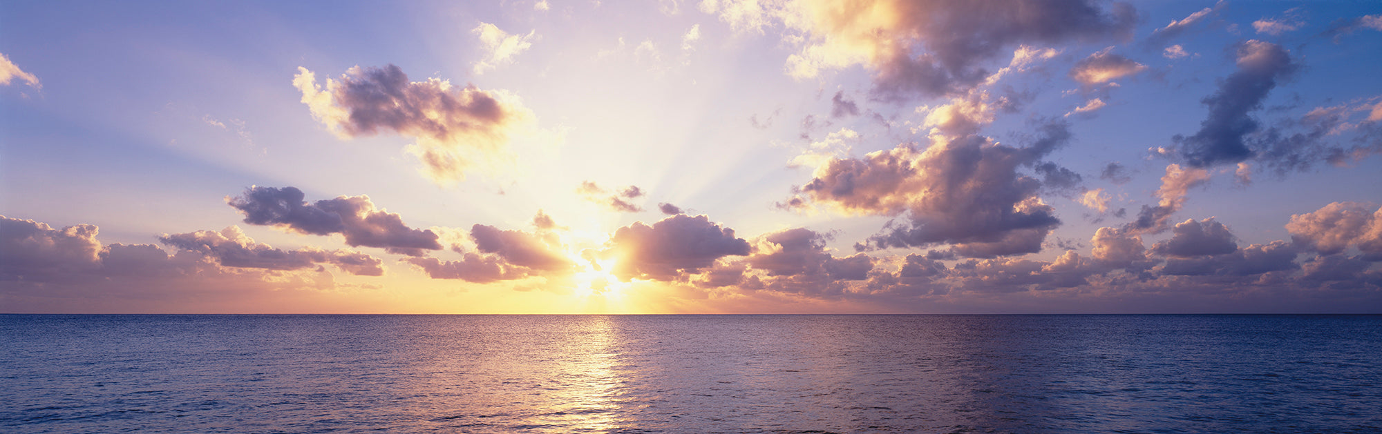 Sunset Over The Sea, Seven Mile Beach, Grand Cayman, Cayman Islands Wall Mural
