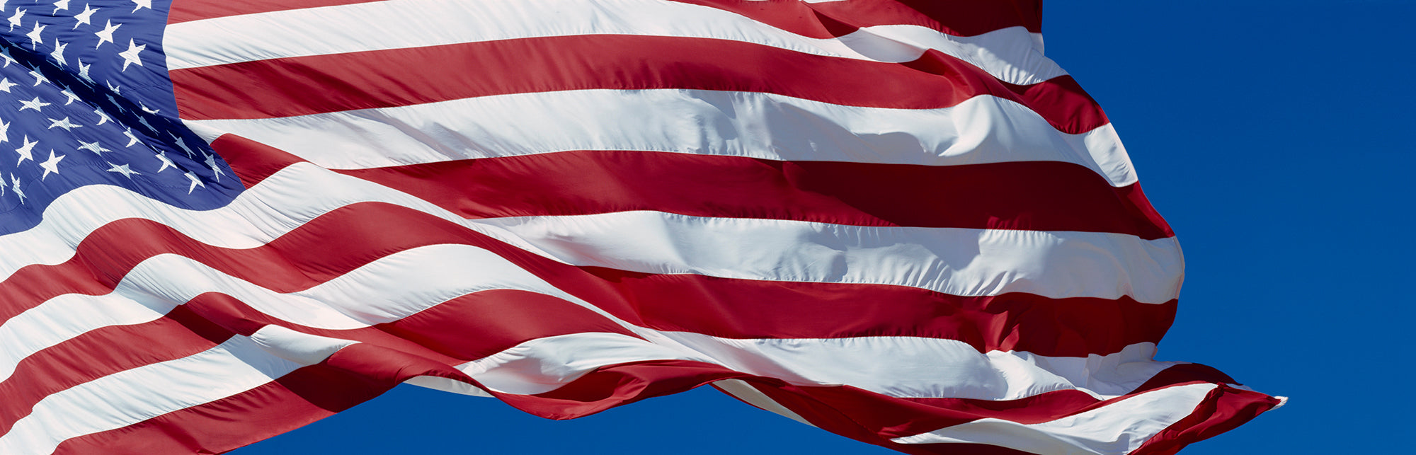 Close-up Of An American Flag Fluttering, USA Wall Mural