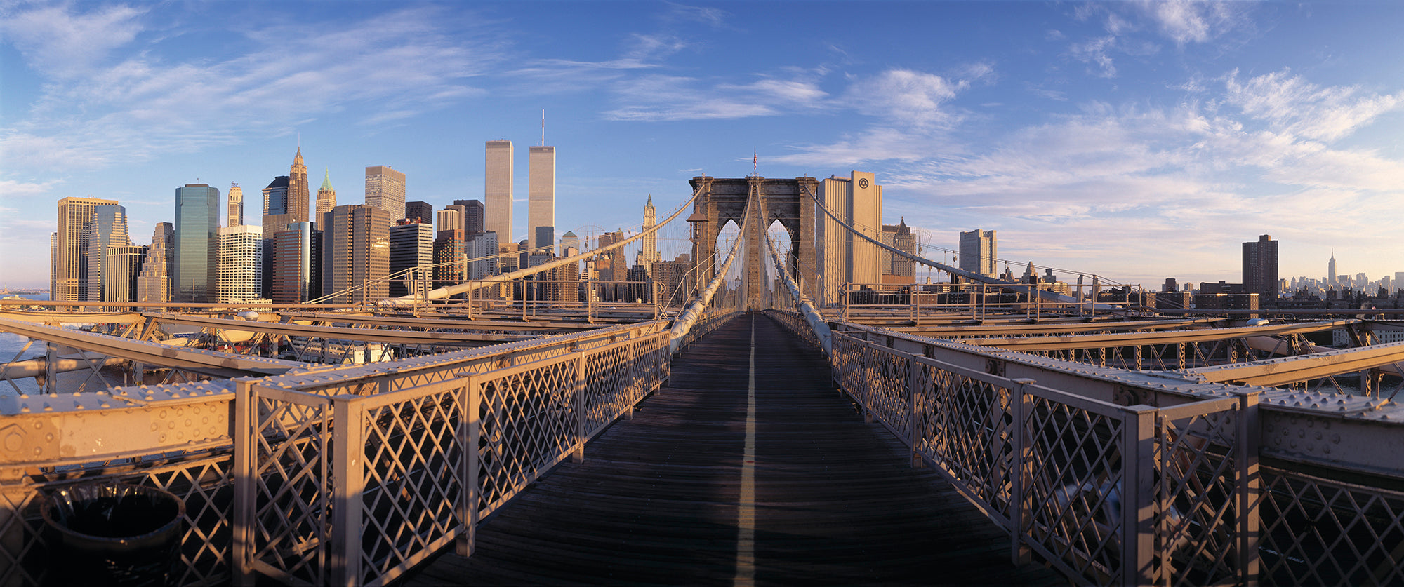 Pedestrian Walkway Brooklyn Bridge New York NY USA Wall Mural