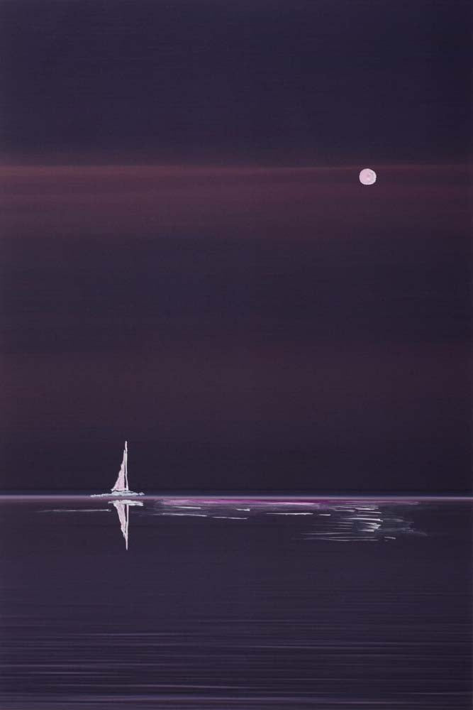 Moonlit Sail Wall Mural