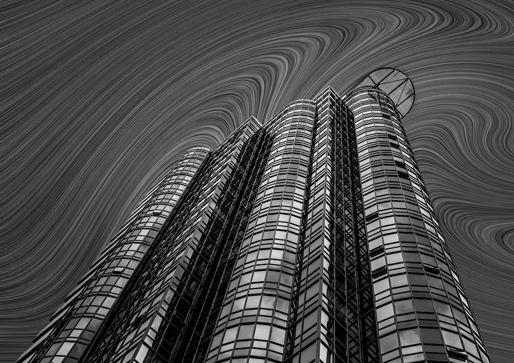 Veiled Cityscapes 1 Wall Mural