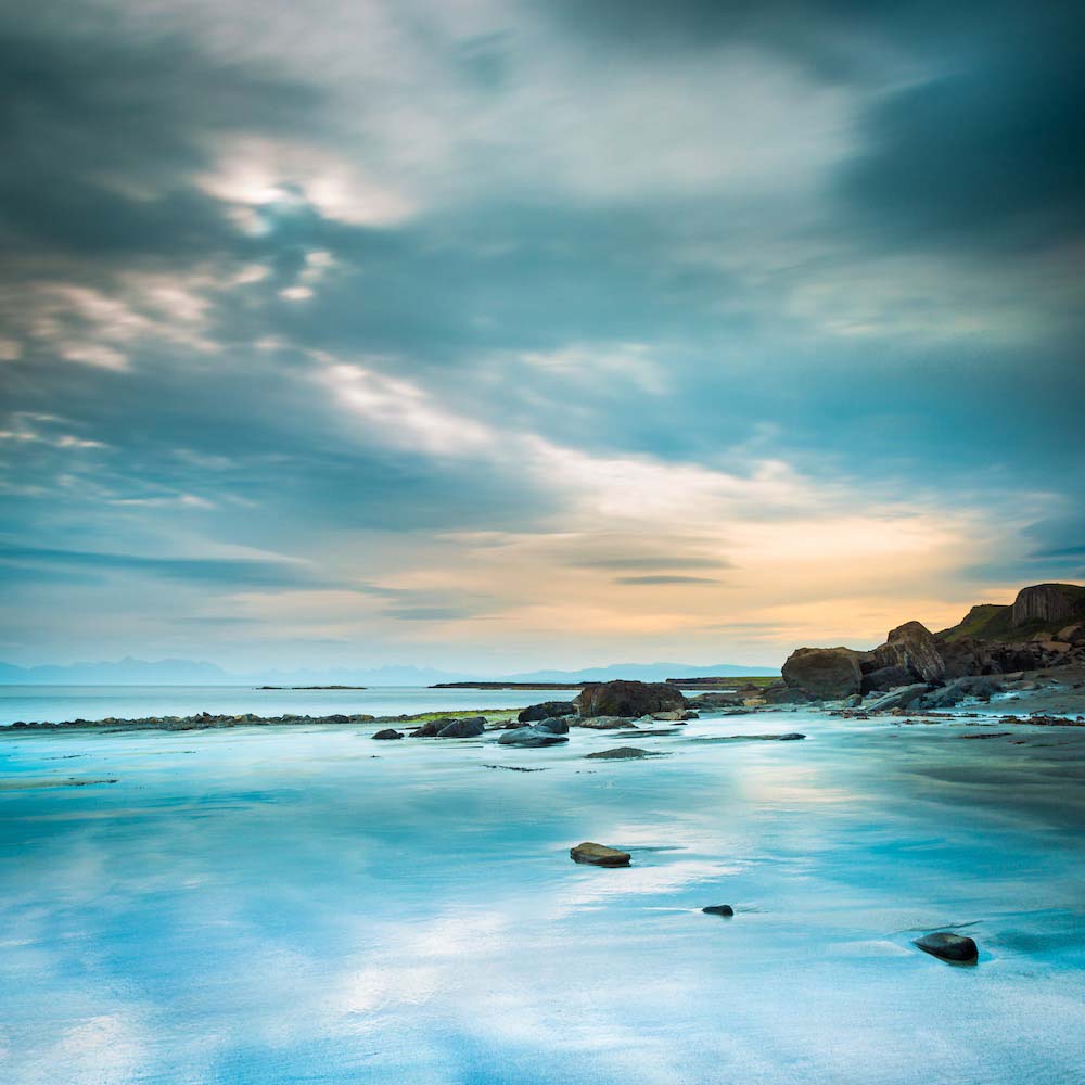 Blue Dawn at Staffin Beach Wall Mural