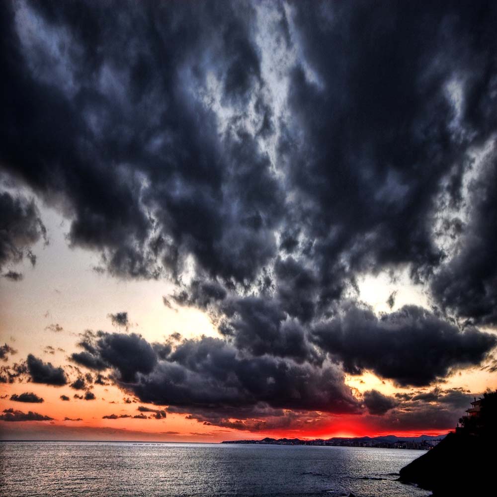 Black Ink Sky II Wall Mural