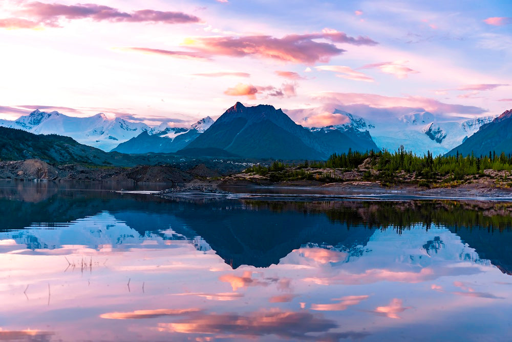 Glacier Sunset Wall Mural