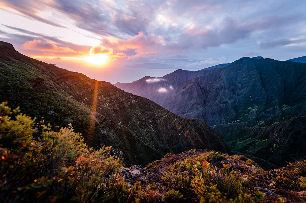 Valley Sunset Wall Mural
